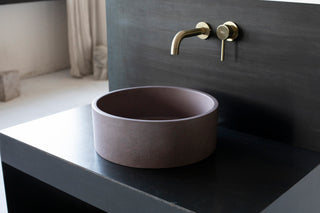 concrete sink basin vessel sink bathroom vanity
