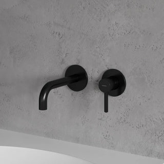 Omnires Y / basin mixer for concealed installation / Semi-matt black / on the wall