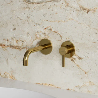 Omnires Y / basin mixer for concealed installation / Brushed Gold / on the wall