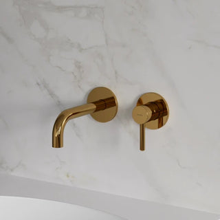 Omnires Y / basin mixer for concealed installation / Gold / on the wall
