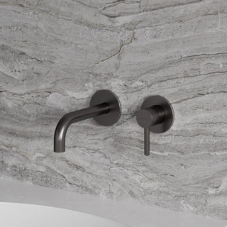 Omnires Y / basin mixer for concealed installation / Graphite / on the wall