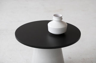 Concrete coffee side table, Black MDF table top 4
