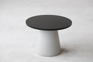 Concrete coffee side table, Black MDF table top 2